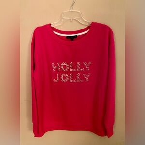Jane & Delancey Deep Fuchsia Holiday Sweatshirt